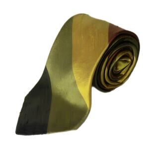 Vintage All Silk Union Made in USA Diagonal Stripe Men's Tie